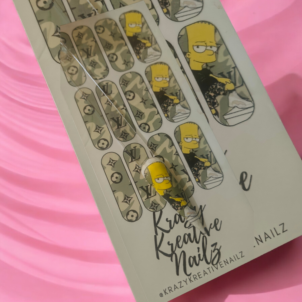 Bart Waterslide Nail Decal