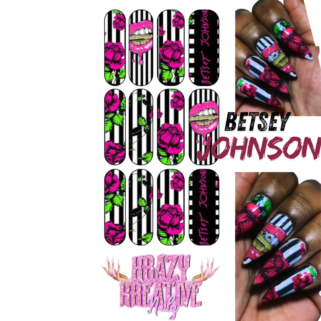 BETSEY JOHNSON WATERSLIDE- KRAZYKREATIVENAILZ