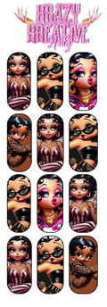 BETTY THE BADDIE WATERSLIDE NAIL DECALS