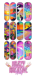 LISA FRANK WATERSLIDE NAIL DECAL