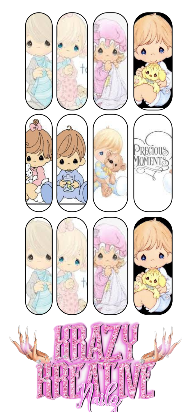 PRECIOUS WATERSLIDE NAIL DECAL