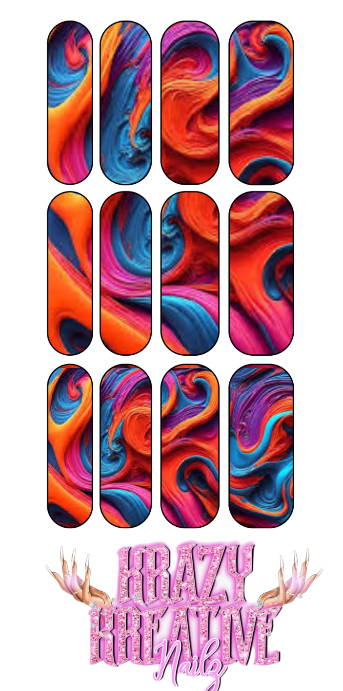 Swirls for the girls Waterslide Nail Decal