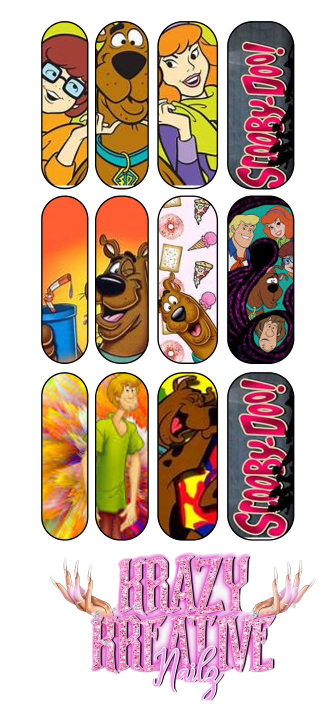 Scooby Doo Waterslide Nail Decal