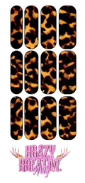 Tortoise Print Waterslide Nail Decal